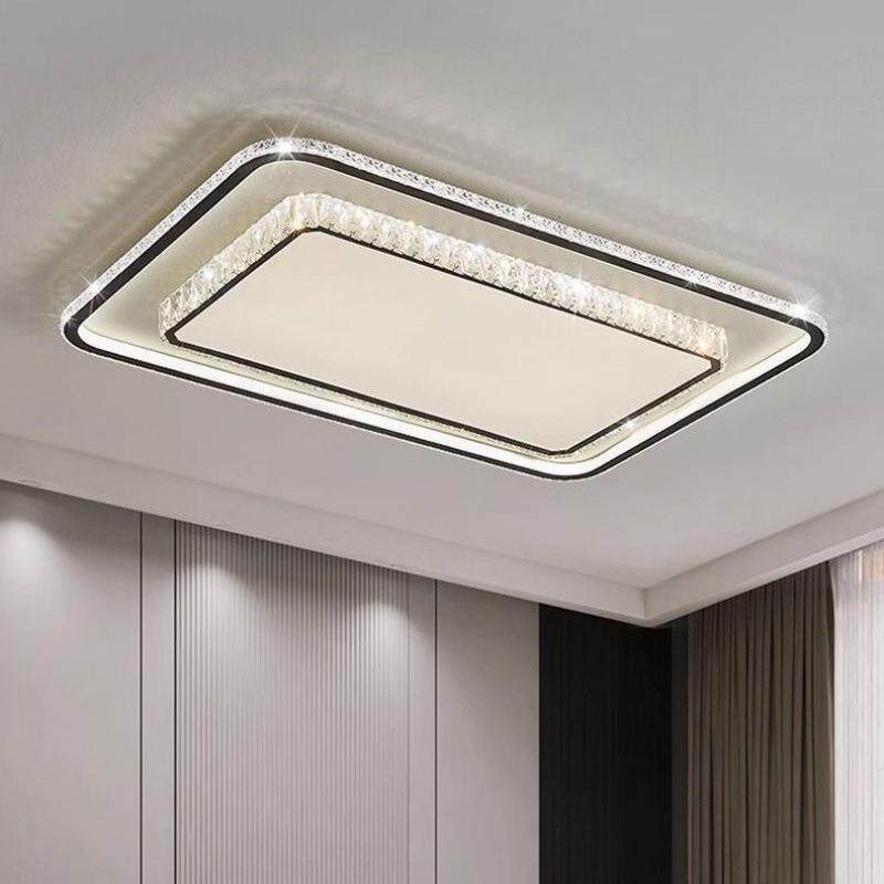 l956ed水晶吸顶灯轻大气客厅灯奢简约现代长方形灯餐卧厅室灯具套