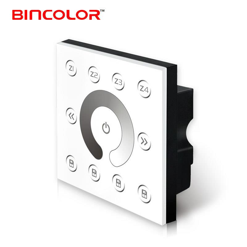 DMX512调色触摸面板控制器 DMX主控器 LED单色分区调光控制器