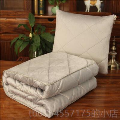 正品抱汽枕被子两用加厚纯色枕车空调被靠垫办公室午睡抱毯毛子靠