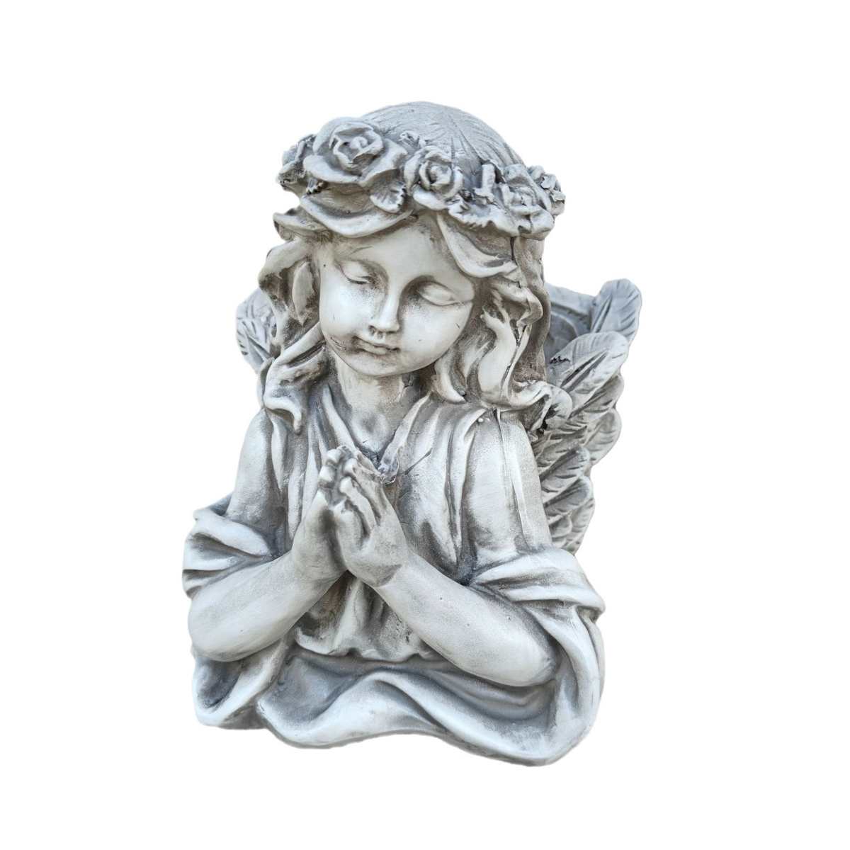欧式户外花园天使花盆庭院装饰树脂工艺品花仙子雕像创意摆件