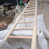 木质实木圆料加粗直梯单梯家用阁楼装 梯 修工程爬梯楼梯老式