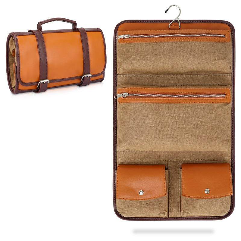 外贸热销PU洗漱包外出旅行出差洗漱用品收纳包酒店住宿洗漱挂包