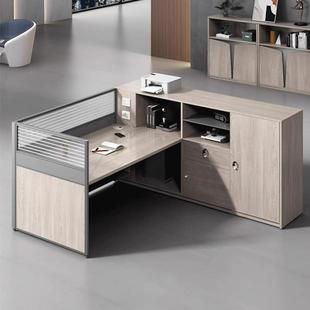 办公室职员桌带柜财务办公桌简约现代员工位46双人位屏风卡座桌椅