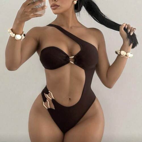 One piece strapless bikini backless swimsuit