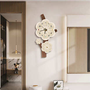 客厅钟表装饰画2025新款电视背景墙时钟挂画高级感餐厅墙上挂钟画