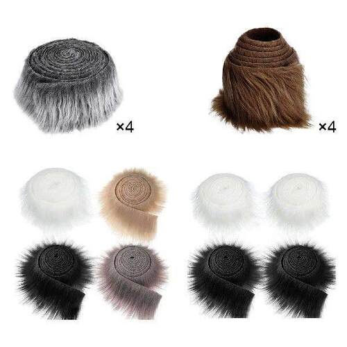 4Pcs Faux Fur Fabric Costume Soft Craft Shaggy Fur Patches