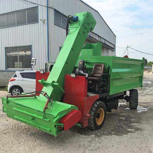 转弯灵活牛场清粪车小型四轮粪便清理机3立方柴油型铲粪车