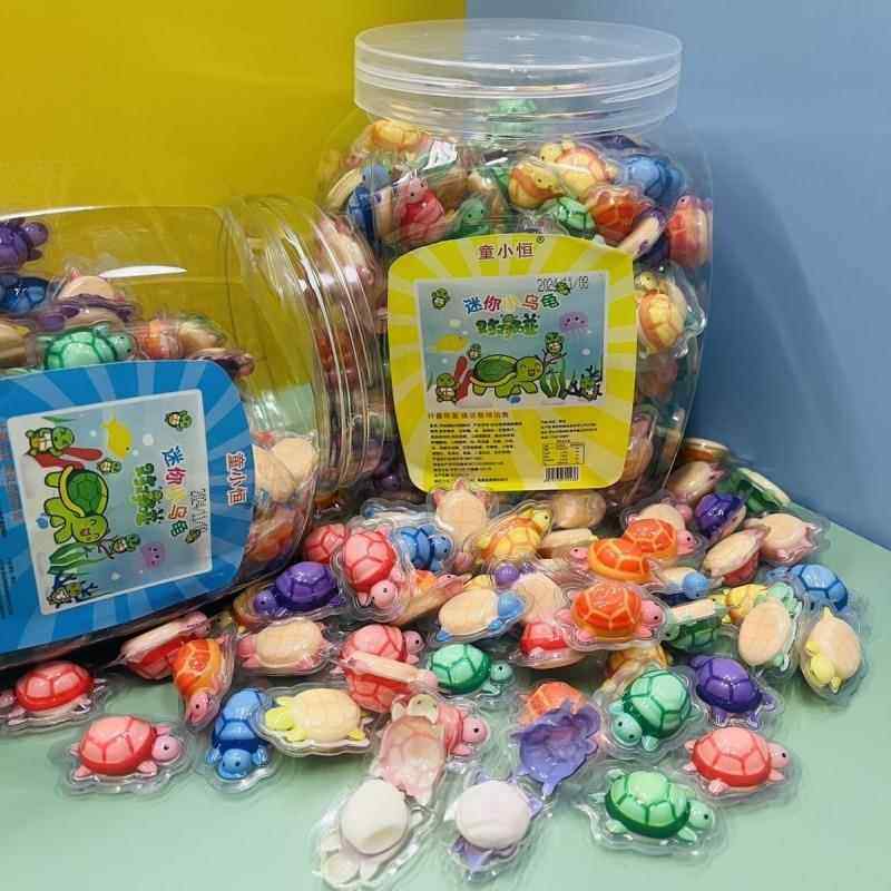 乌龟对对碰软糖派对水果创意儿童卡通混装糖果童年新款