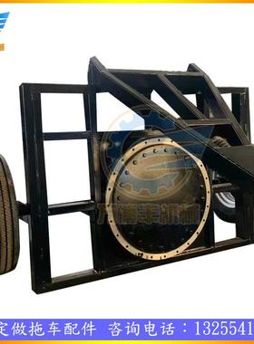 板牵引平拖胎挂车重型拖锰车房车底盘配件压配实KLU心轮钢转盘牵
