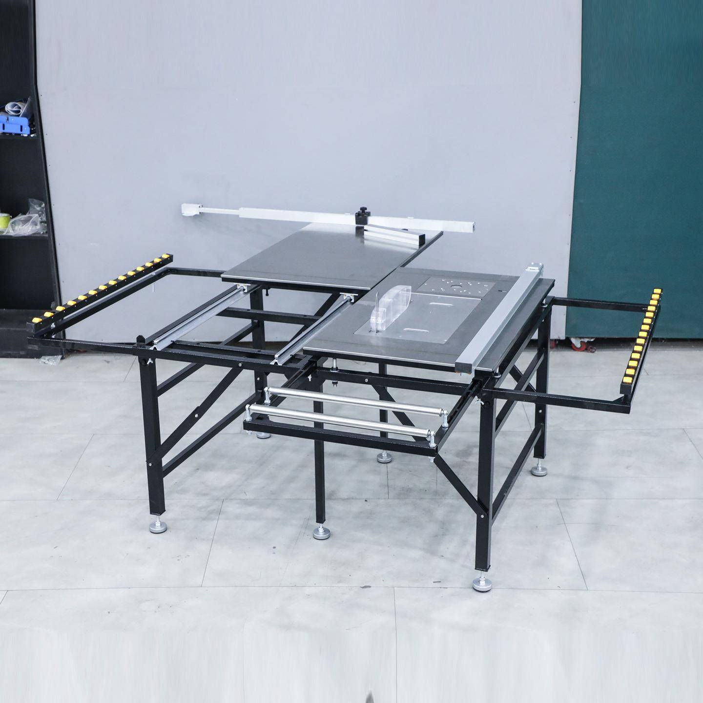 新款JT105S钢棒锯台圆棒导轨无尘子母锯专用工作台折叠多功能锯台