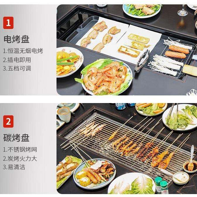 户外桌椅庭院雕花铸铝烧烤桌别墅阳台花园家用全套桌椅组合长餐桌