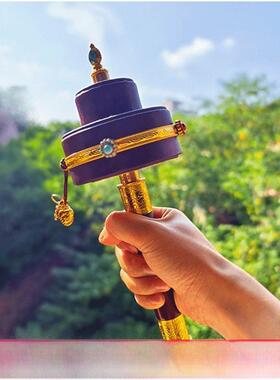 学院转金桶、手摇转经、简体藏经转轮、六字咒、圣释、手摇转经金