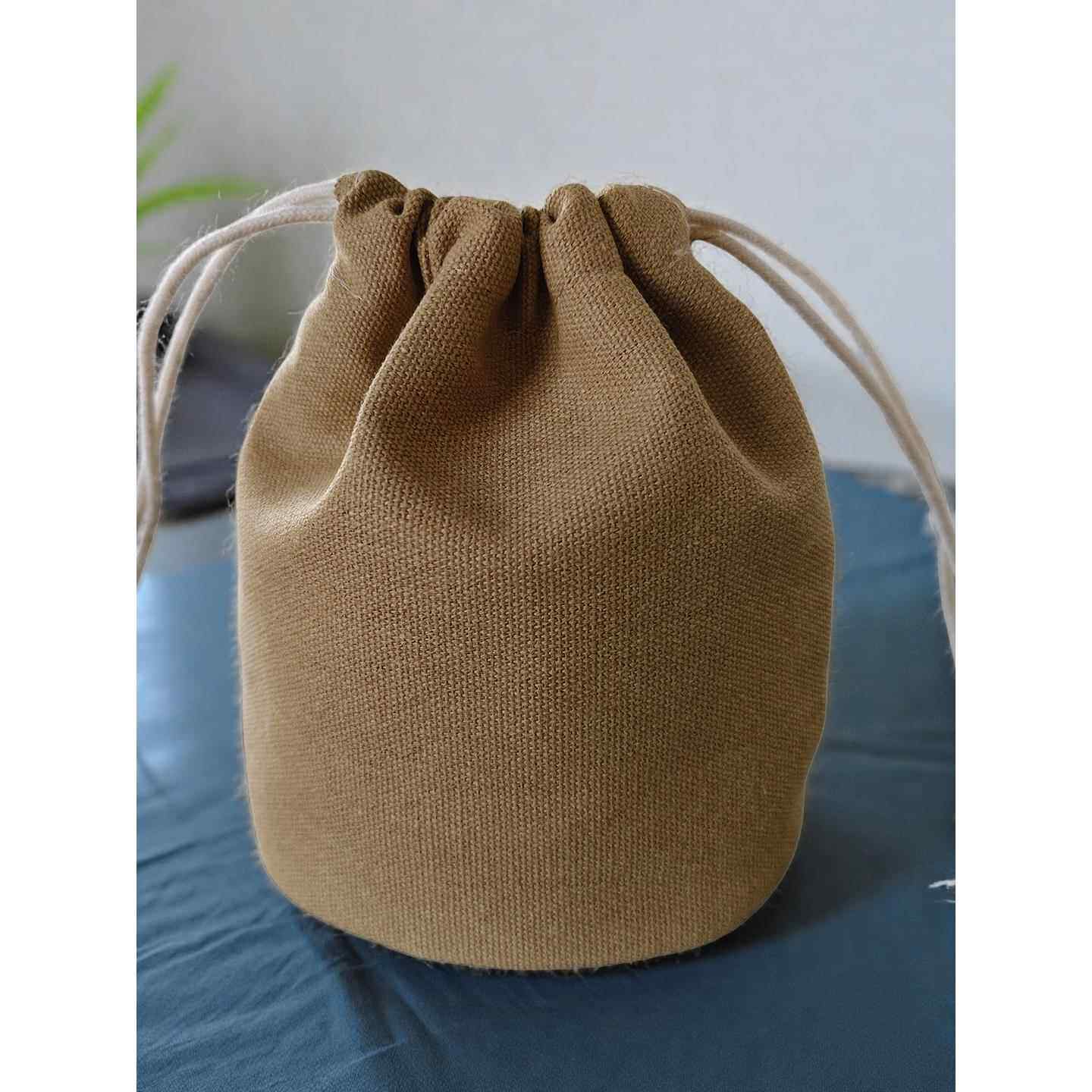 收纳袋抽绳束口新品加厚帆布袋抽拉绳子袋珠宝袋子首饰包装小袋杂