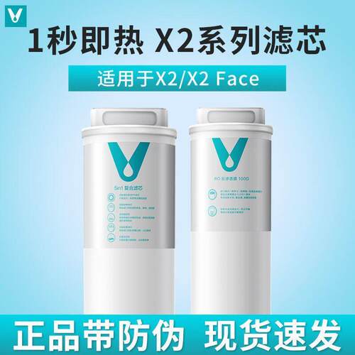 云米X2净水器滤芯1号五合一5in1复合滤芯2号100G反渗透RO滤芯瞬热
