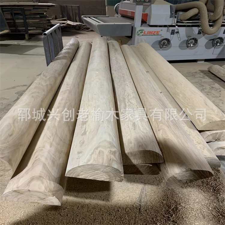 老榆木檀条房梁木原木实木柱子隔断装饰装修木老圆旧木头圆木柱