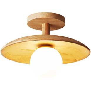 灯具 榻榻米木头吸顶式 日式 原木艺过道灯走廊阳台玄关衣帽间灯具