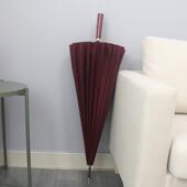 高档雨24印骨长柄伞双人加固防大风号直杆伞男女士纯色简约定制刷