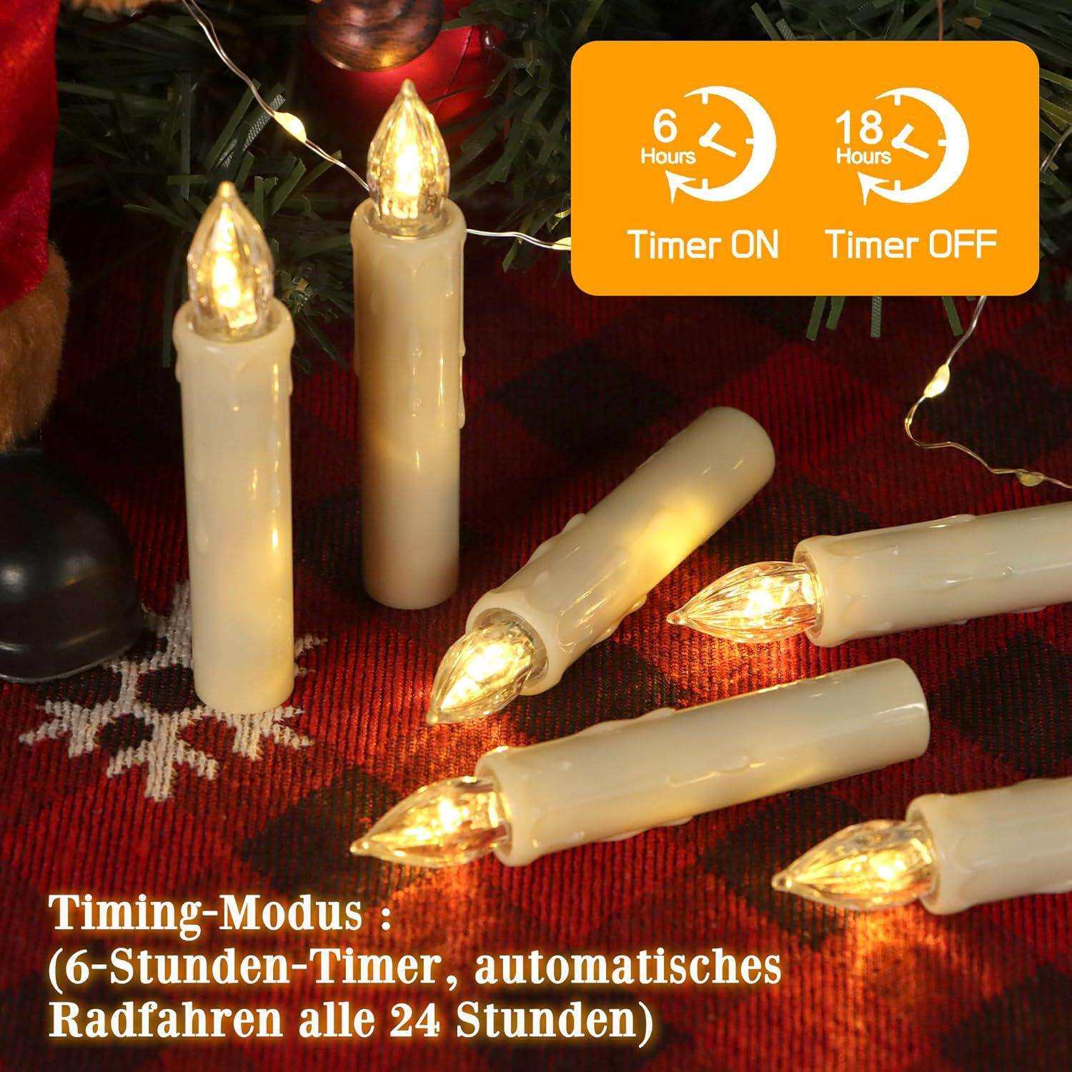 防水电子蜡烛led圣诞树夹子蜡烛灯万圣节婚庆装饰遥控定时蜡烛灯