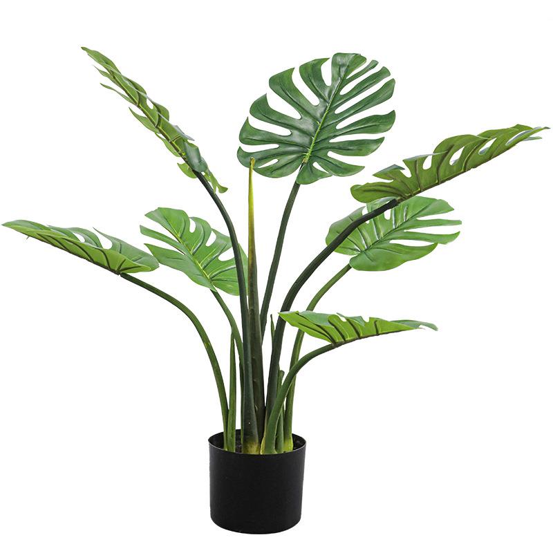 仿真树绿植龟背叶盆景盆栽植物假花家居装饰摆件室内落地人造假树