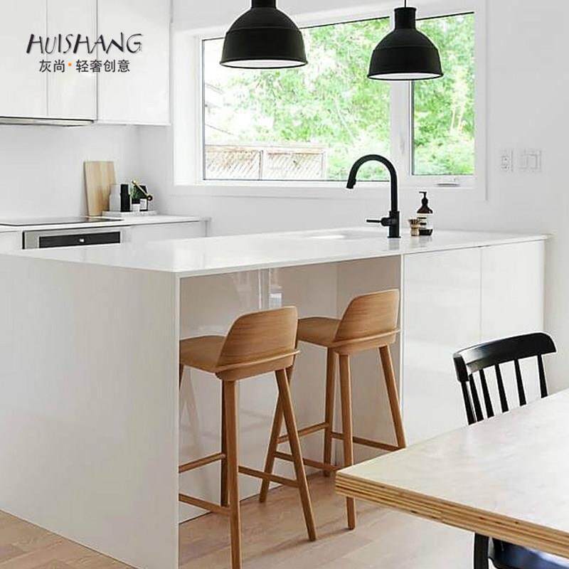北欧实木吧椅凳吧台设计师创意简约咖啡厅高脚凳奶茶店个性ins椅