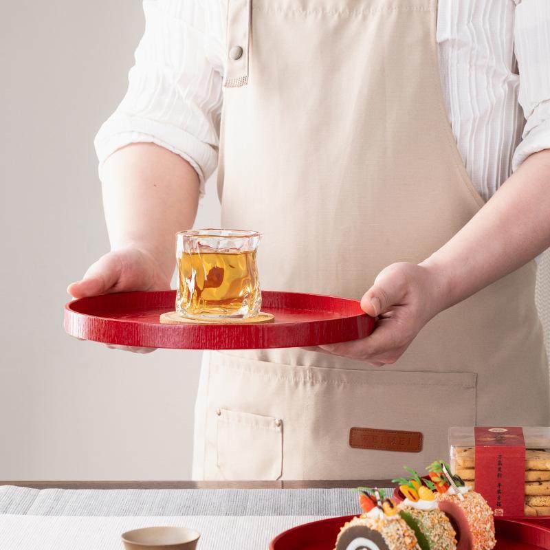 结婚果盘敬茶托盘客厅用喜糖盘婚礼喜盘红色订婚用品大全备婚摆盘