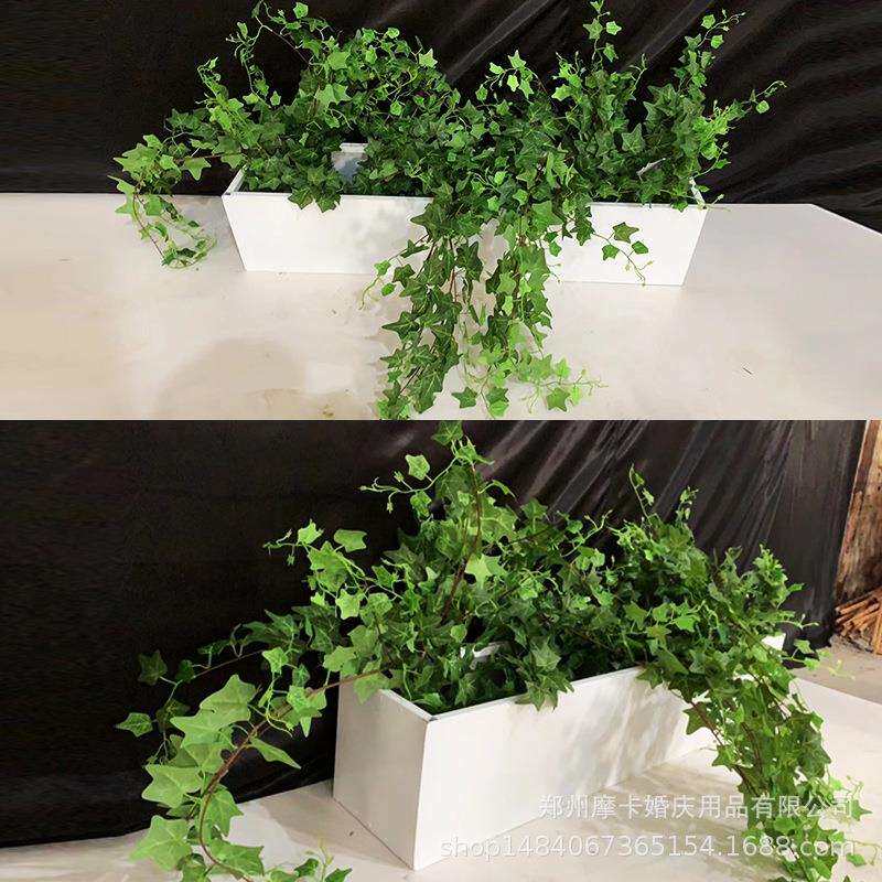 婚庆场景装饰道具排花铁艺花槽插花架泡沫板底座花排长条花槽底座