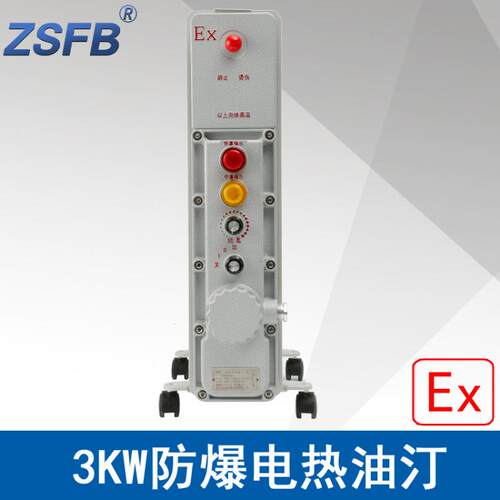 浙江中沈BDN58-3KW防爆密闭式电热油汀功率3KW13片电压220V带证书