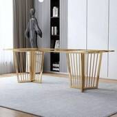 新款 桌桌腿支架大理脚石岩板餐桌脚大板金桌架属49公桌办子腿