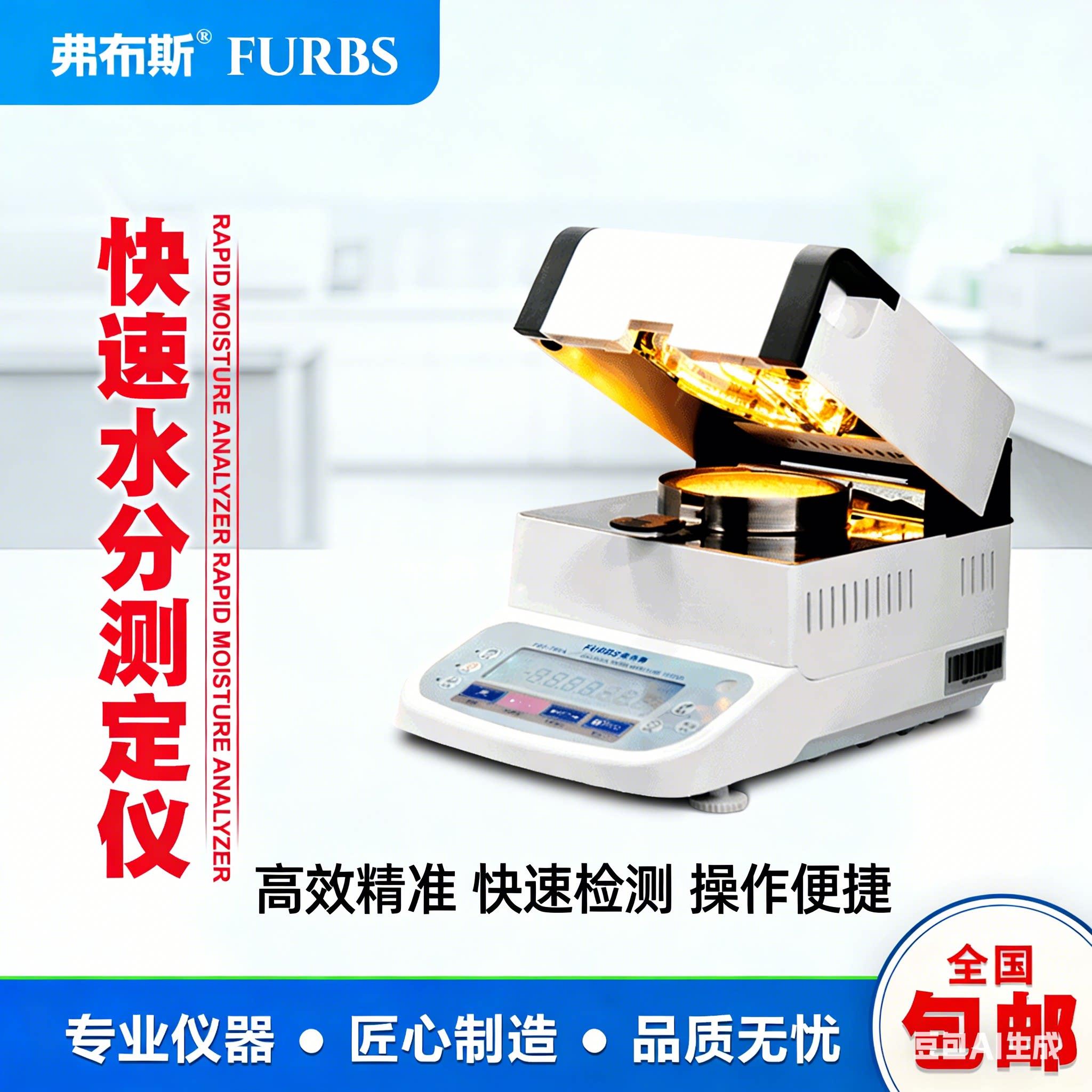 快速卤素水分测定仪塑料颗粒固含量测试仪粮食食品猪肉土壤水分仪