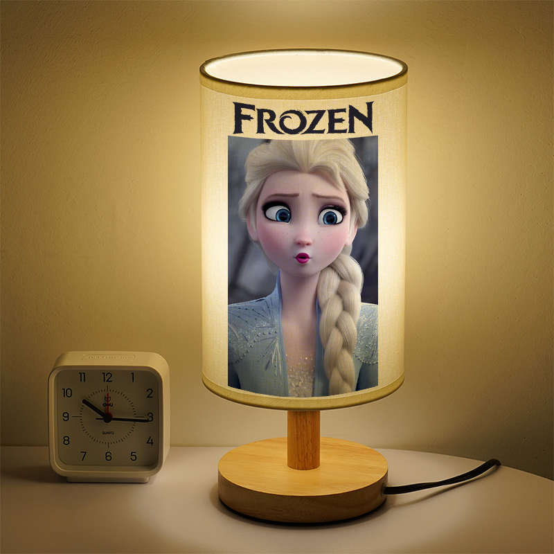 冰雪奇缘小夜灯爱莎公主小台灯学生女生可爱卡通床头灯卧室书房灯