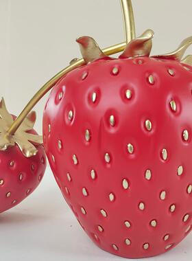 创草意莓水模型摆件树脂家居橱窗饰展厅装果摆设摄影果蔬拍照PFO