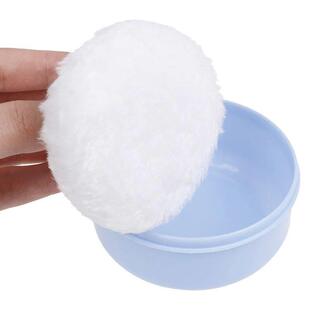 Portable Baby Sponge Infant Body Talcum Box Puff Powder Face