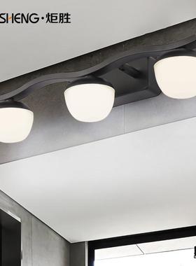 炬胜 白色北欧镜前灯 led浴室防水防潮简约长条壁灯洗手间镜柜灯