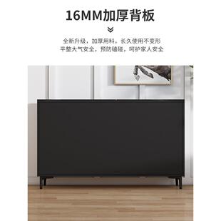 A10岩L板轻奢餐边柜吧台法4515一体靠墙客厅茶式水柜客厅酒柜茶水