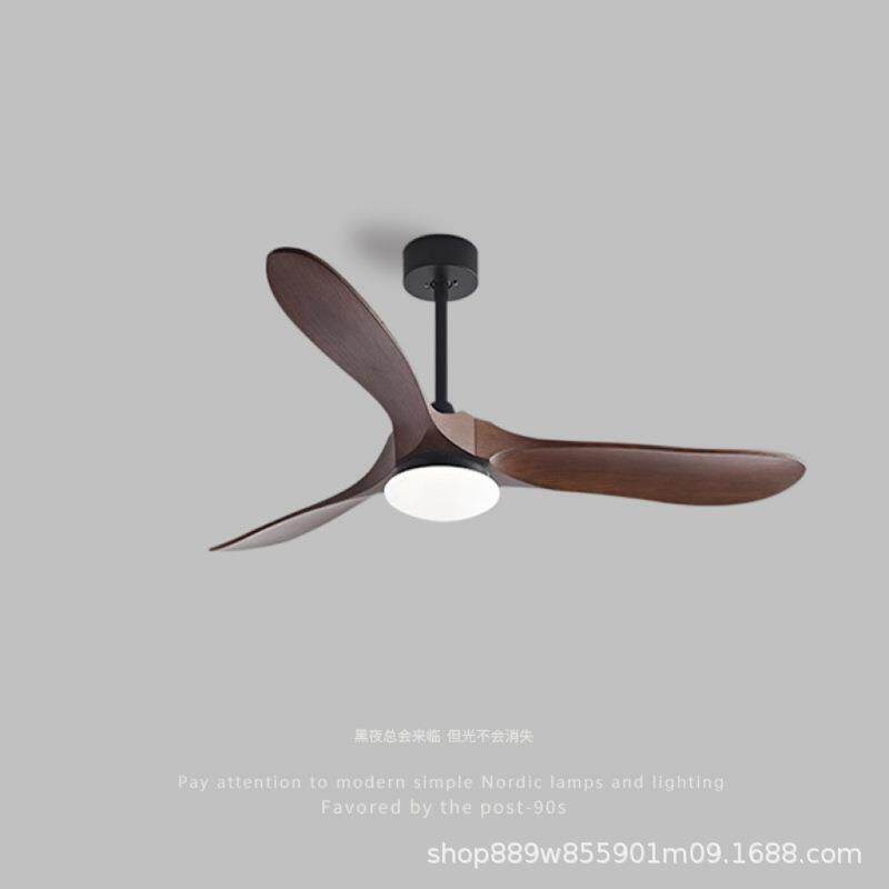 北欧风扇灯餐厅吊扇灯家用简约吊扇客厅工业大风力42寸3叶