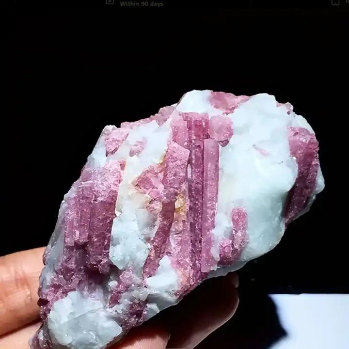 新H红碧玺品海东天然矿石水宝石红碧玺晶矿标摆件装饰品工家艺居