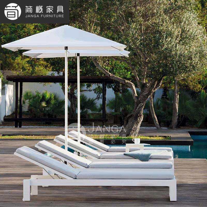 休闲别墅露台泳池躺床户外庭院日光浴椅躺椅酒店民宿防水防晒躺椅