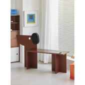 mokamoka小狗长凳创意双人椅实木中古床尾凳艺术工作室换鞋 凳休闲