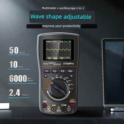 示波器万用表二合一ET828PRO数字视波万用表50Msps采样10MHz频率