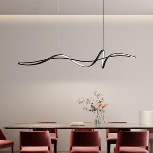 餐厅灯现代简极约简le.d餐桌灯16米创意设计987师吧台灯长条吊饭