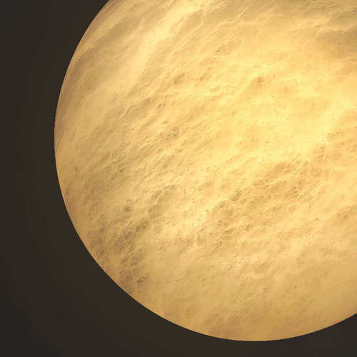 圆形云石壁灯全铜卧室床头灯简约设计师创意客厅背景墙过道走廊灯