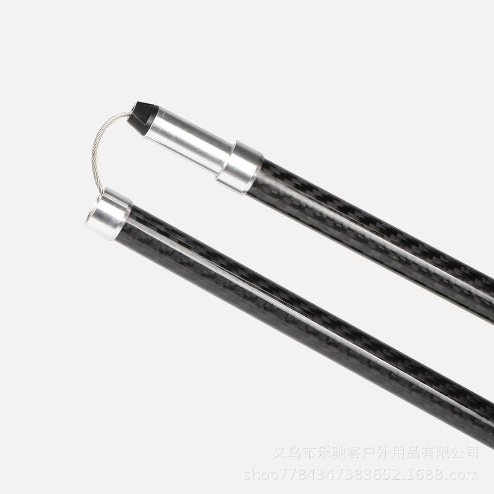 户外3k碳纤维折叠五节登山杖爬山手杖超轻碳素登山棍徒步杖拐棍