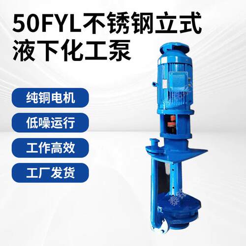 不锈钢立式50LY液下化工泵ZJL液下渣浆泵加长10米耐腐防腐立式泵