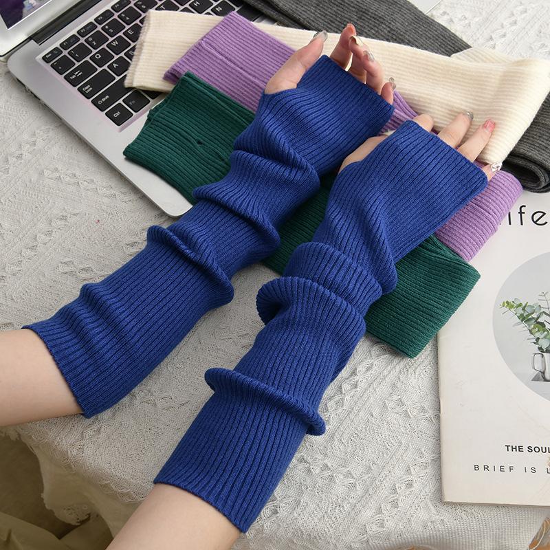 韩国秋多巴胺长款手臂保暖袖套