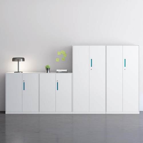 带文件柜制铁皮钢柜办优美-优公室资简料档案柜锁储物柜更衣柜带