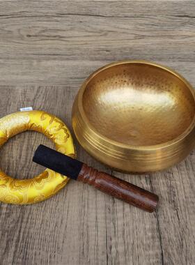 尼泊尔手工佛音碗响铜瑜伽冥想颂钵音疗静心钵铜磬钵盂佛音钵