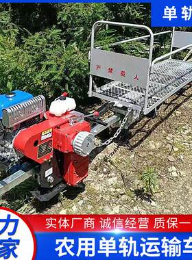 轨道搬运车柴油带雅马哈机头小型四冲程爬坡山地货物单轨运输车