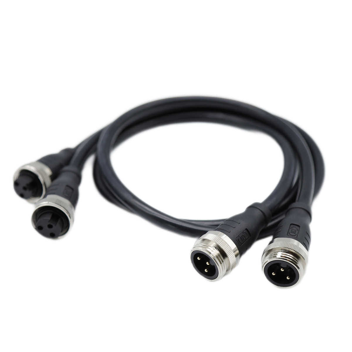 八分之七7/8工业电源连接器 3/4/5Pin 公母直头成型式带线接头插