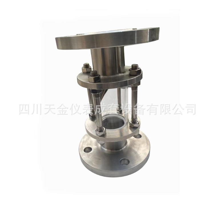 304材质不锈钢视盅水流指示器法兰玻璃试盅管道视镜DN15/25/50/80
