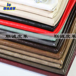 义客隆厂家现货全pu油蜡皮疯马油皮套色沙发坐垫革箱包人造革面料